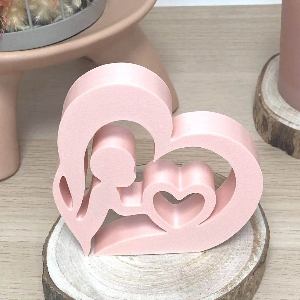 Bébé en cœur imprimé en 3D | Figurine 3D - POMM Créations
