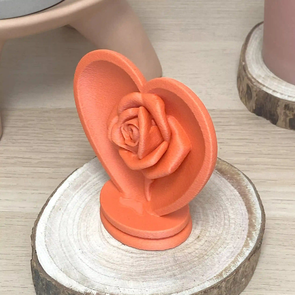 Une rose dans un cœur