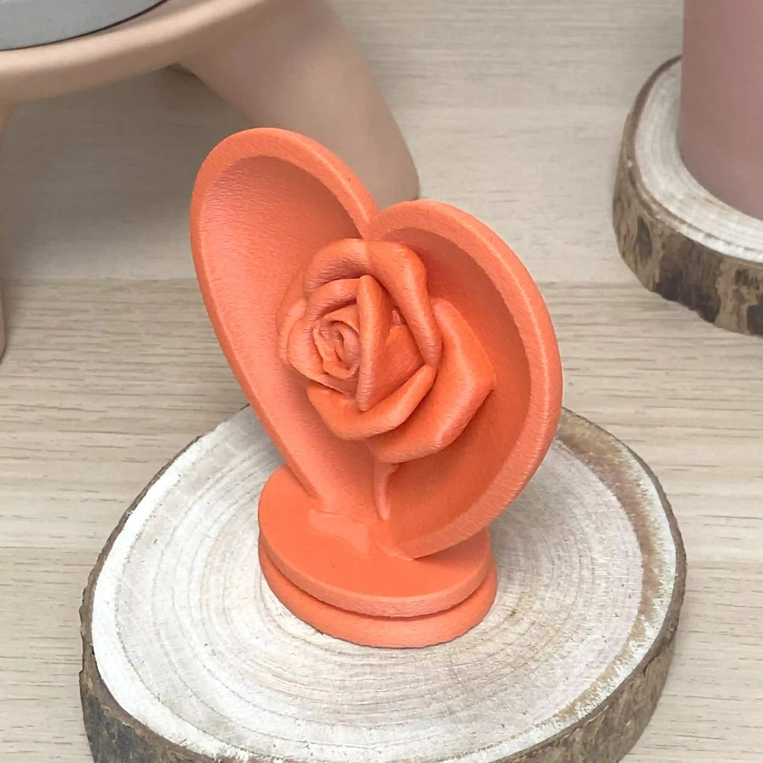 Une rose dans un cœur