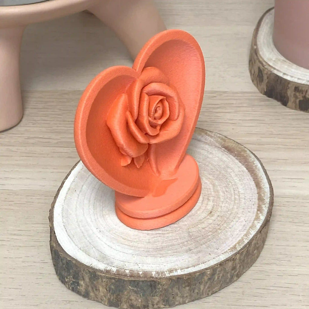 Une rose dans un cœur