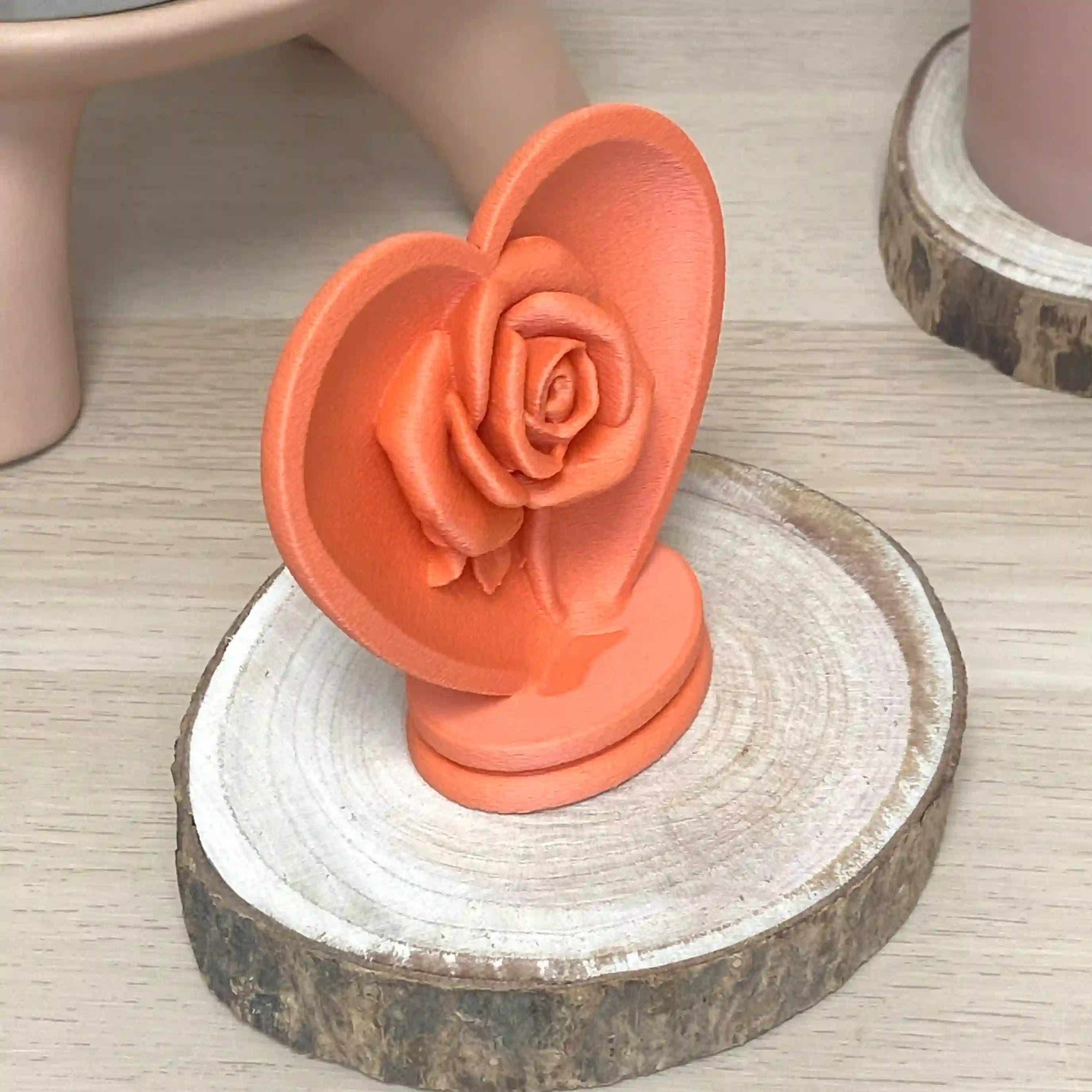 Une rose dans un cœur