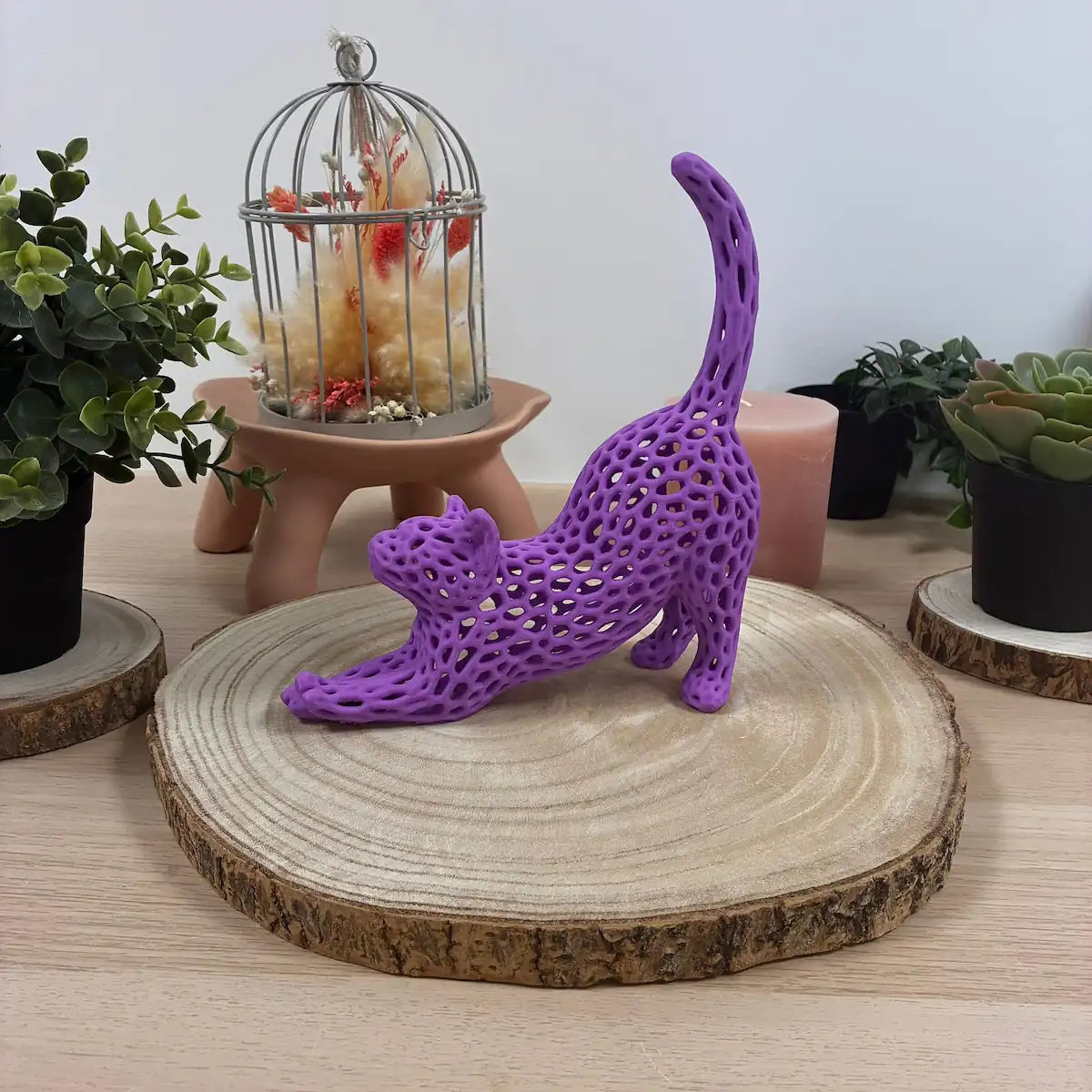 Chat Étire Ajoure imprimé en 3D | Figurine 3D - POMM Créations