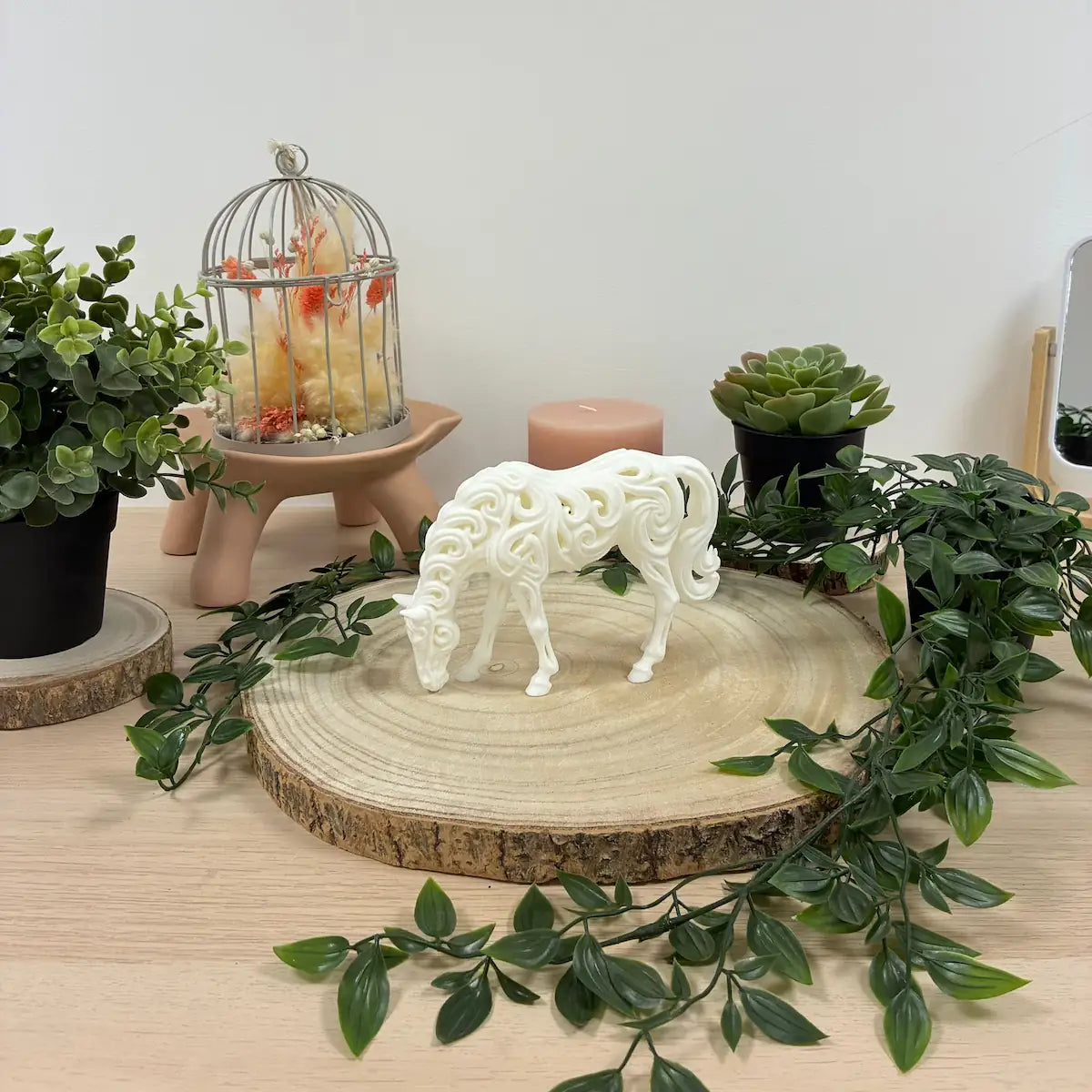Cheval Au Pre imprimé en 3D | Figurine 3D - POMM Créations