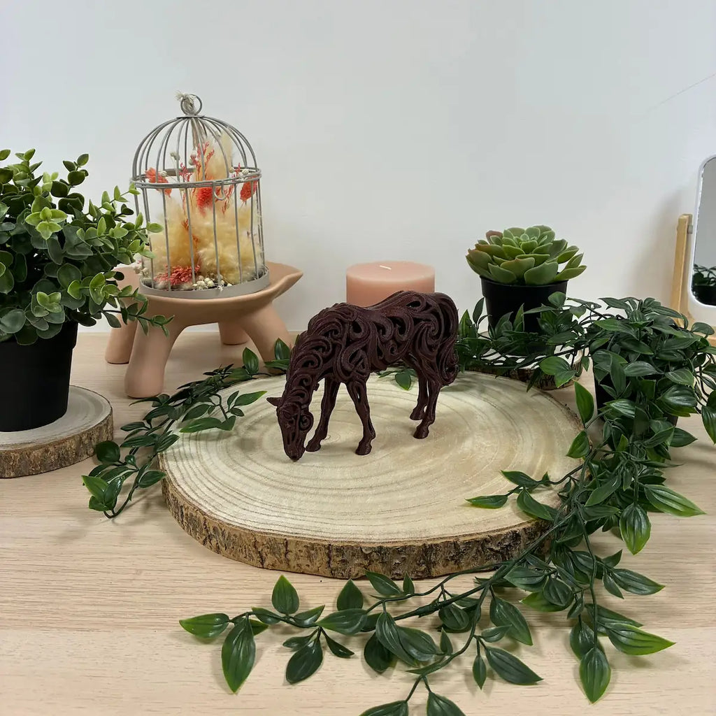 Cheval Au Pre imprimé en 3D | Figurine 3D - POMM Créations