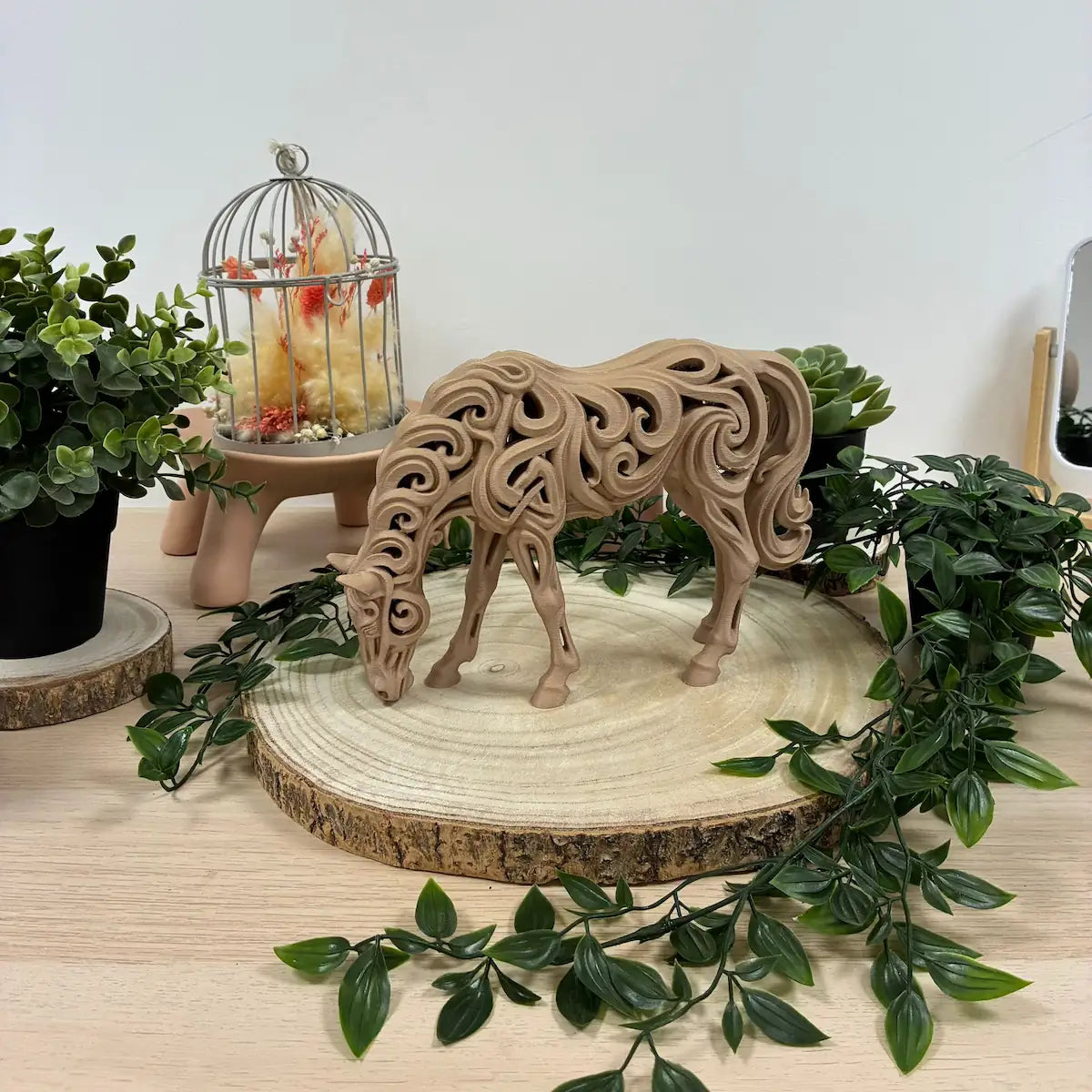 Cheval Au Pre imprimé en 3D | Figurine 3D - POMM Créations