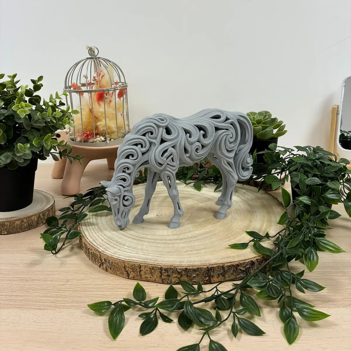 Cheval Au Pre imprimé en 3D | Figurine 3D - POMM Créations