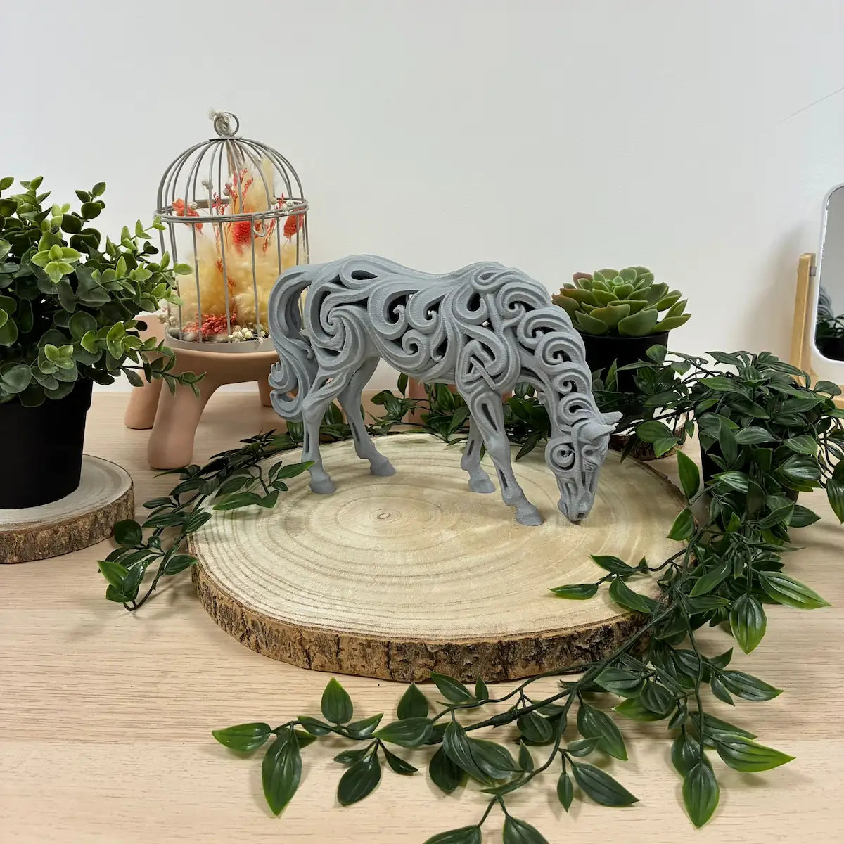 Cheval Au Pre imprimé en 3D | Figurine 3D - POMM Créations