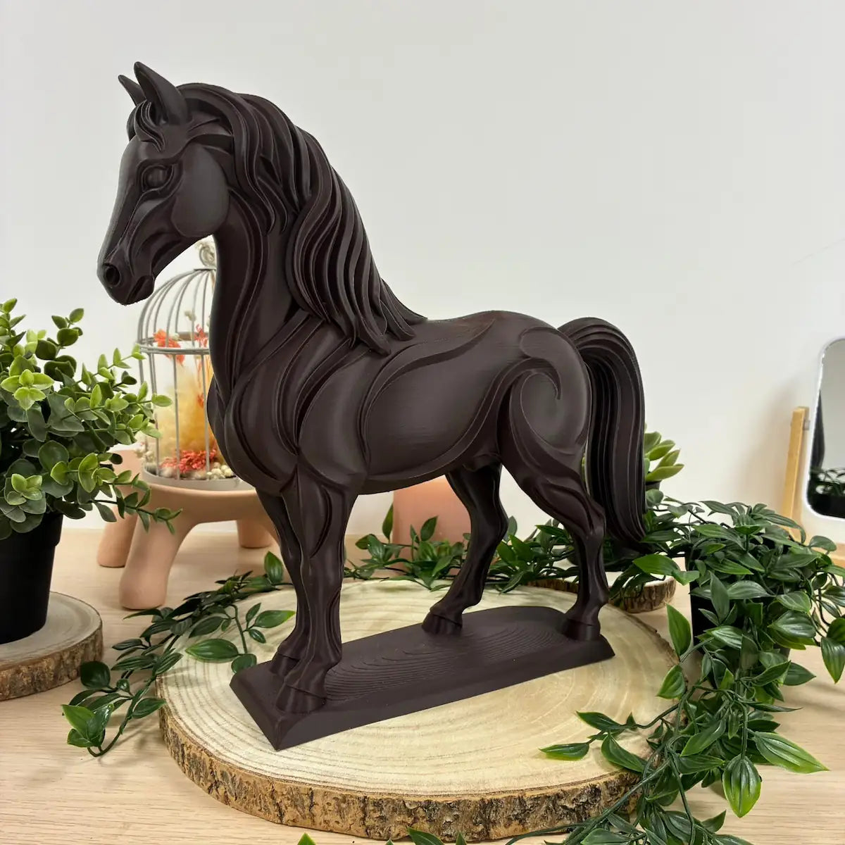 Cheval Jardin imprimé en 3D | Figurine 3D - POMM Créations