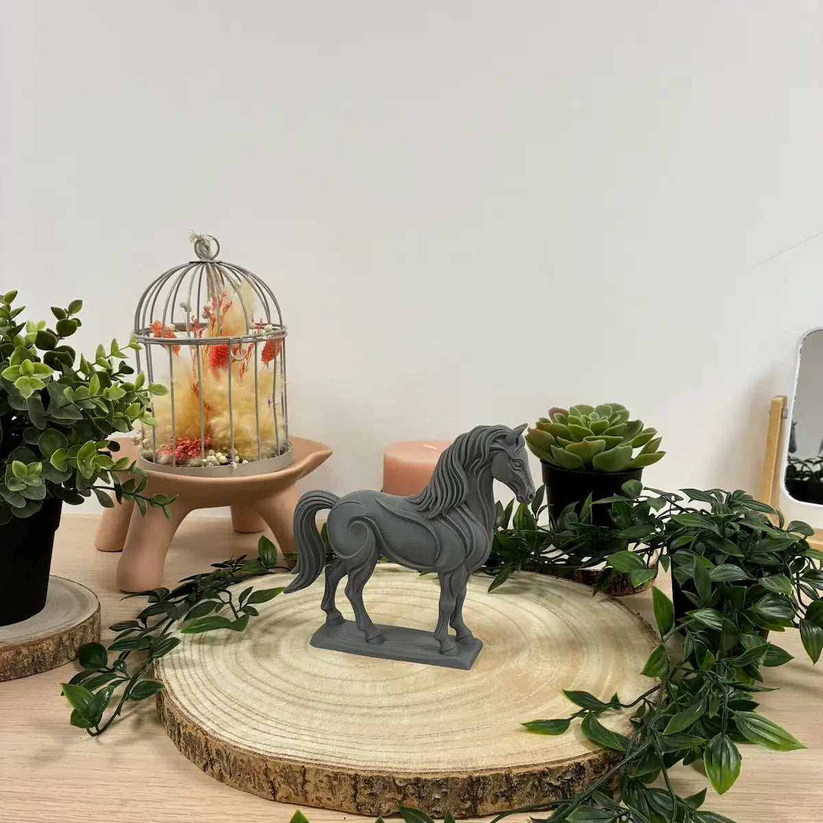 Cheval Jardin imprimé en 3D | Figurine 3D - POMM Créations
