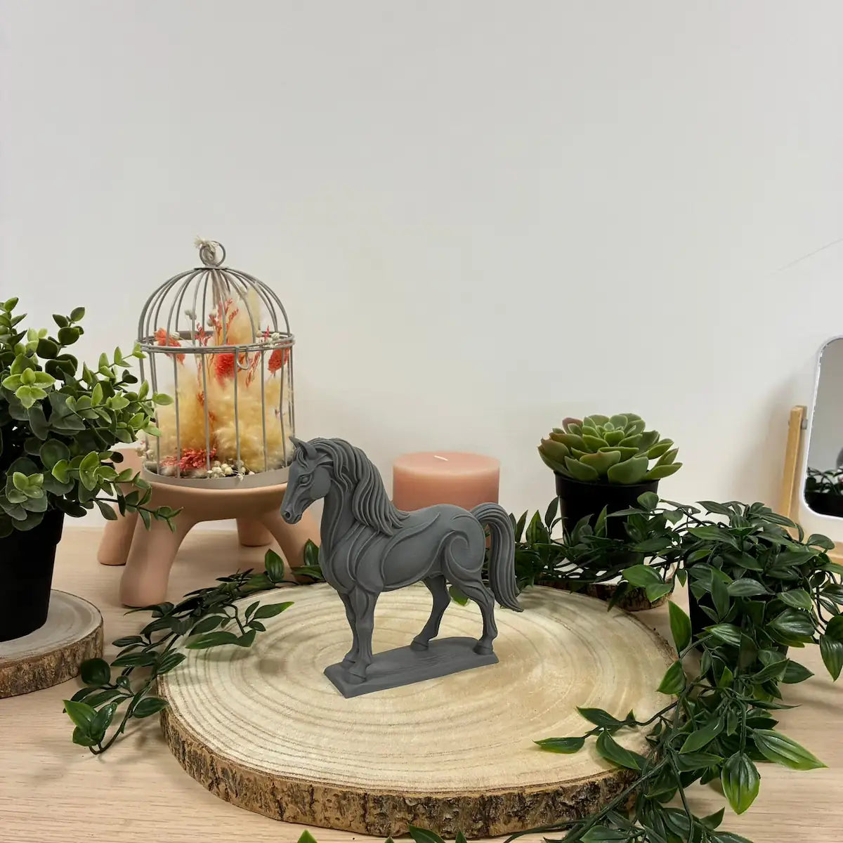 Cheval Jardin imprimé en 3D | Figurine 3D - POMM Créations