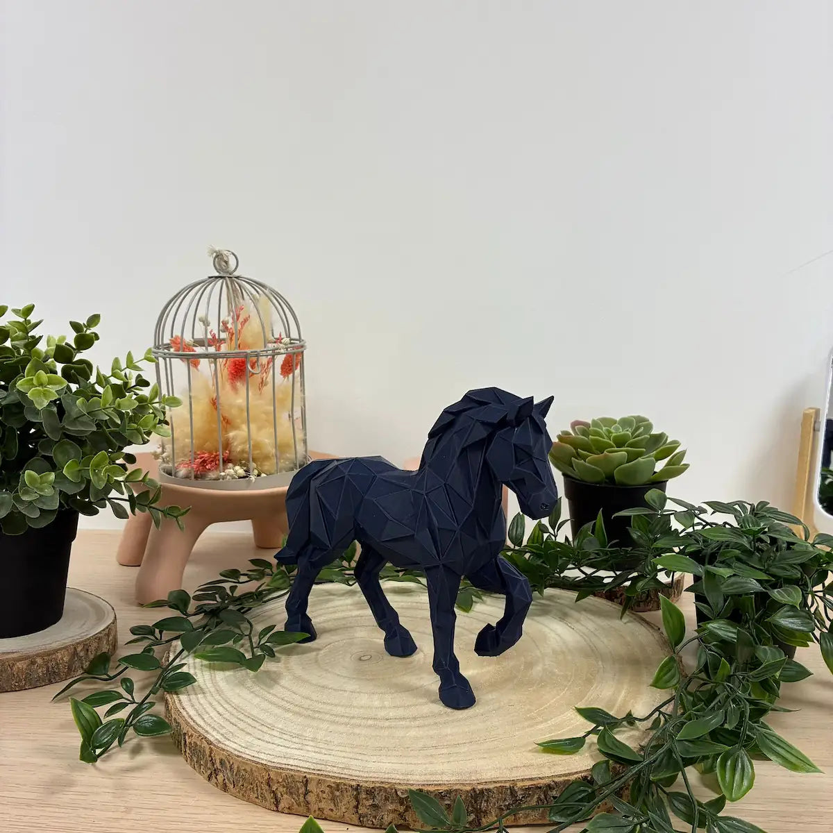 Cheval Piaffe Origami imprimé en 3D | Figurine 3D - POMM Créations