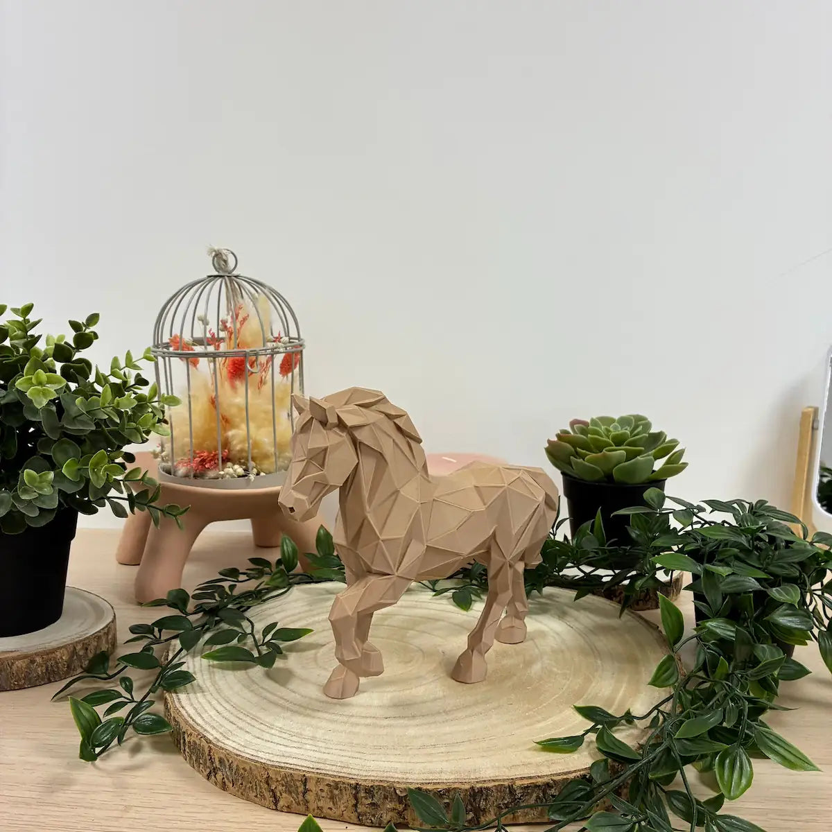 Cheval Piaffe Origami imprimé en 3D | Figurine 3D - POMM Créations