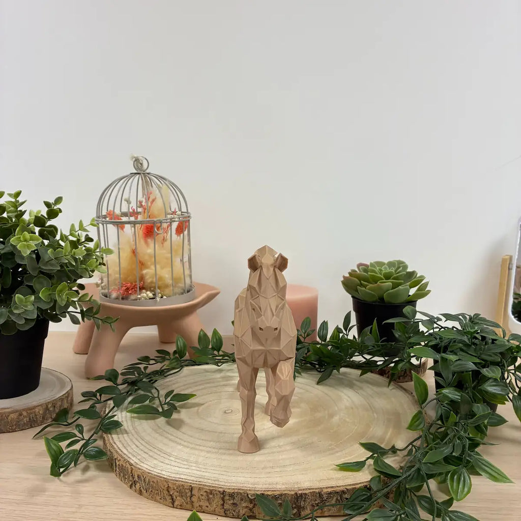 Cheval Piaffe Origami imprimé en 3D | Figurine 3D - POMM Créations