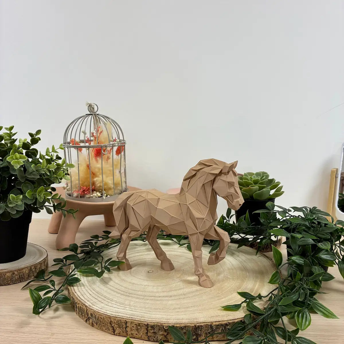 Cheval Piaffe Origami imprimé en 3D | Figurine 3D - POMM Créations