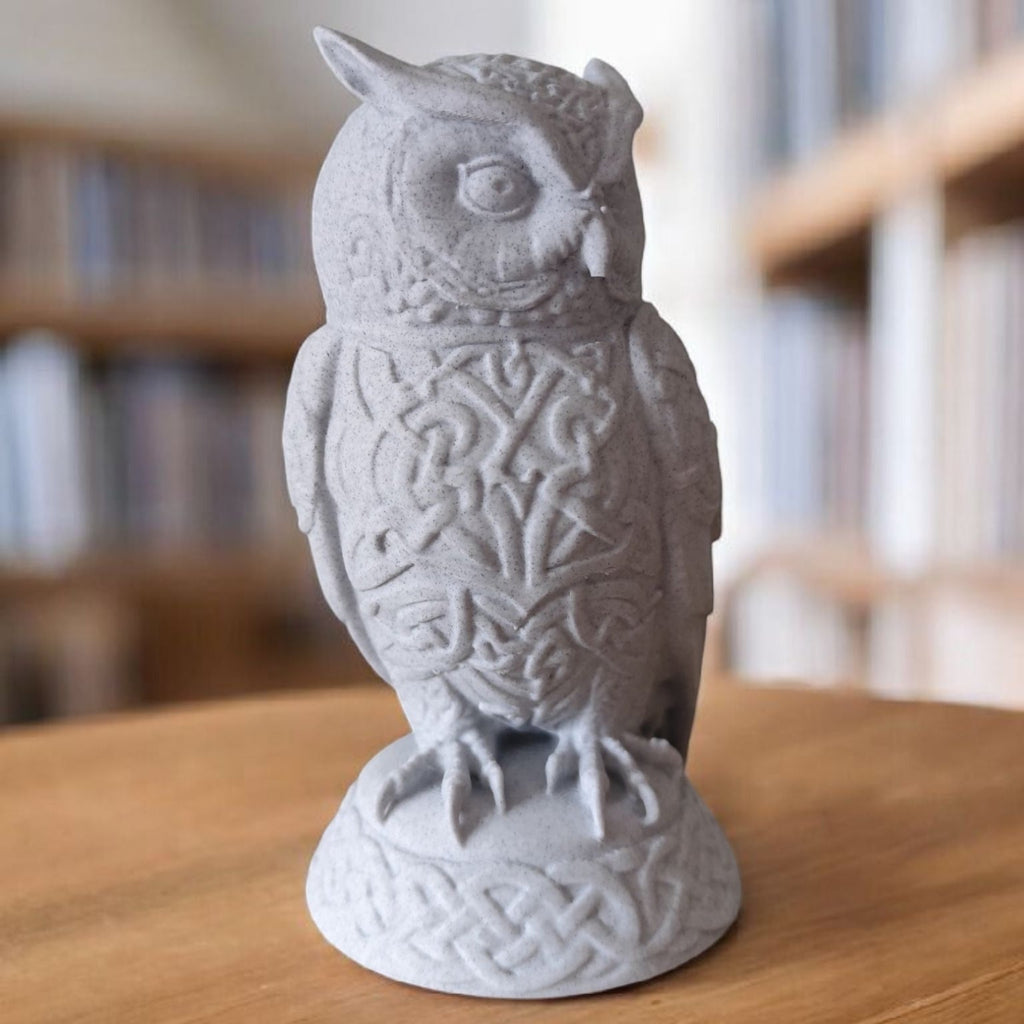 Le hibou celtique, le grand duc imprimé en 3D | Figurine 3D - POMM Créations