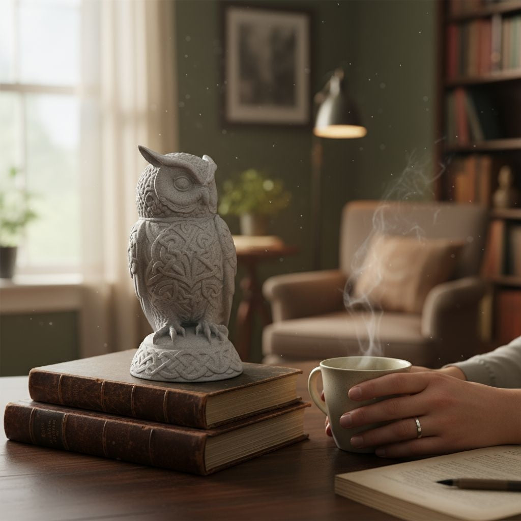 Le hibou celtique, le grand duc imprimé en 3D | Figurine 3D - POMM Créations