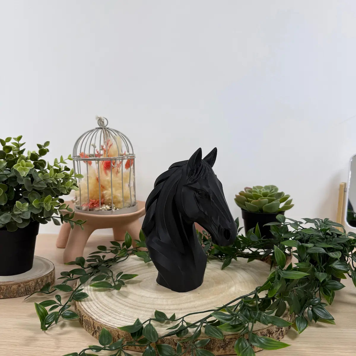 Tête de cheval imprimée en 3D | Figurine 3D - POMM Créations