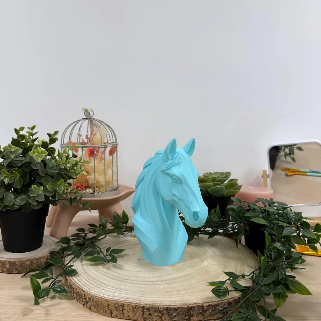 Tête de cheval imprimée en 3D | Figurine 3D - POMM Créations