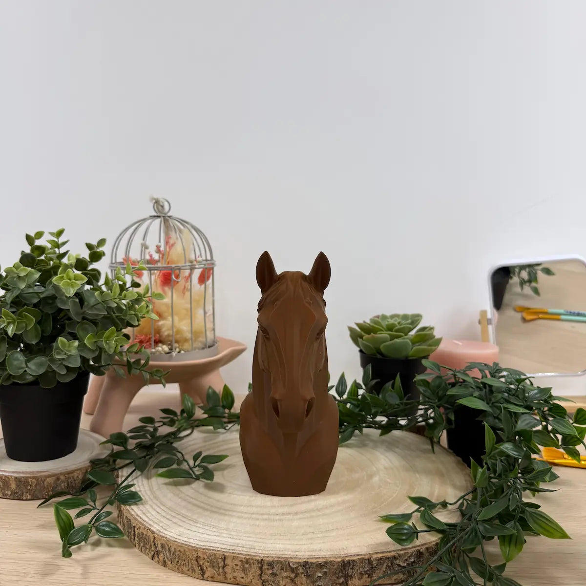 Tête de cheval imprimée en 3D | Figurine 3D - POMM Créations