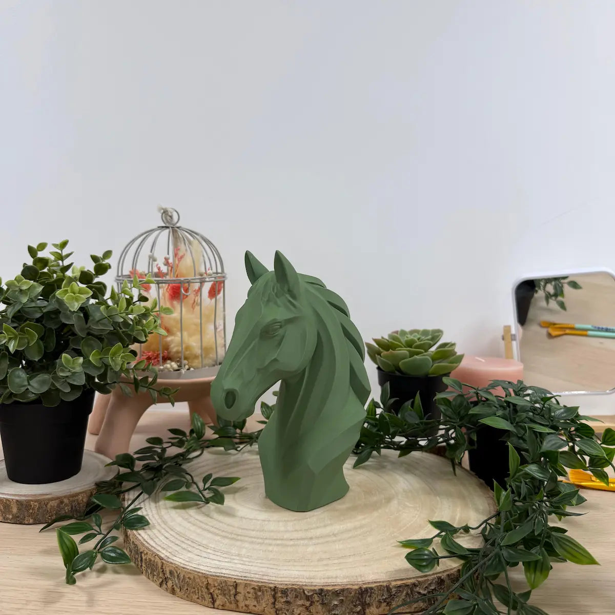 Tête de cheval imprimée en 3D | Figurine 3D - POMM Créations