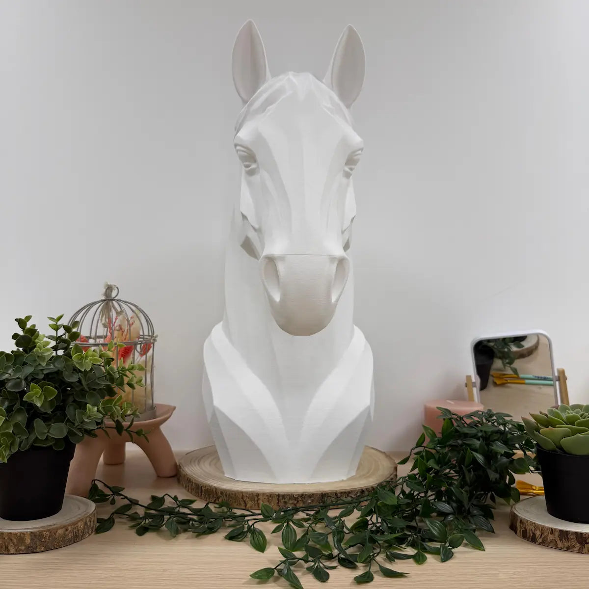 Tête de cheval imprimée en 3D | Figurine 3D - POMM Créations