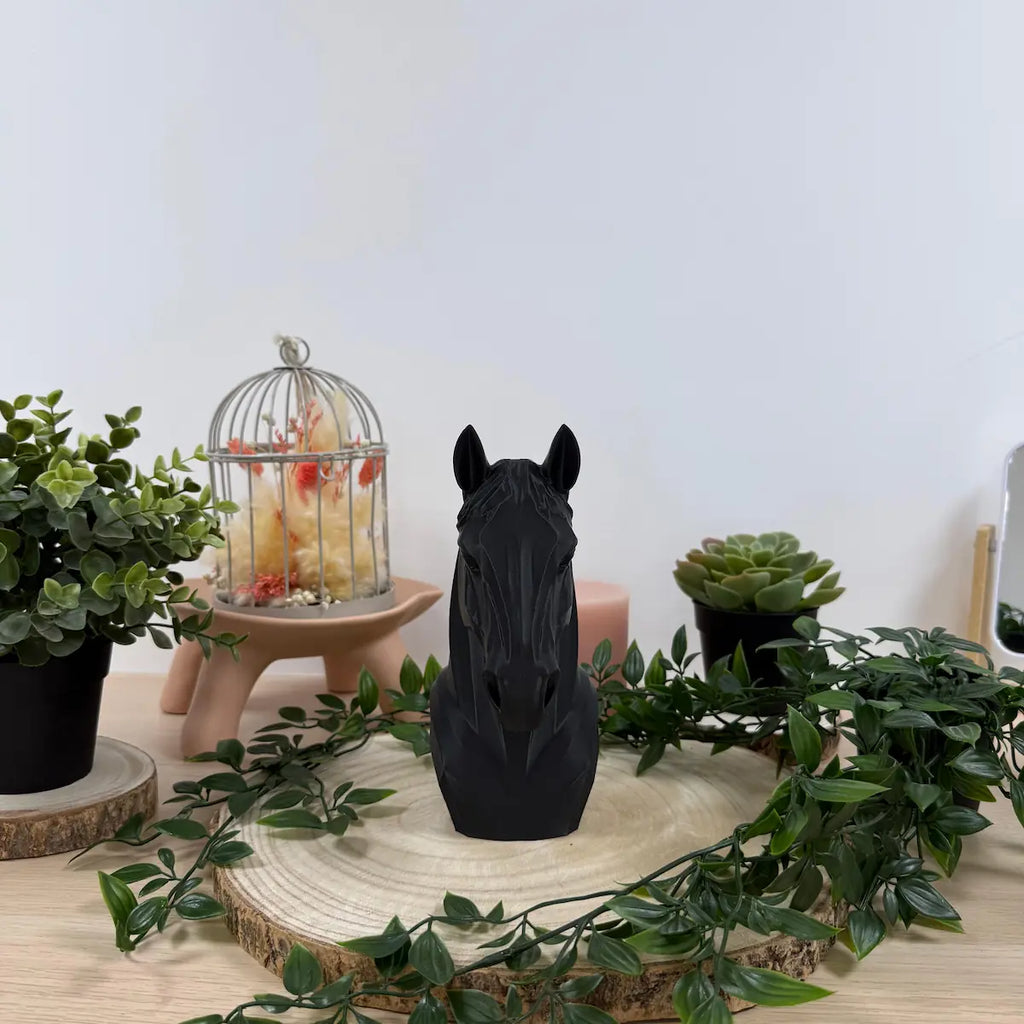 Tête de cheval imprimée en 3D | Figurine 3D - POMM Créations