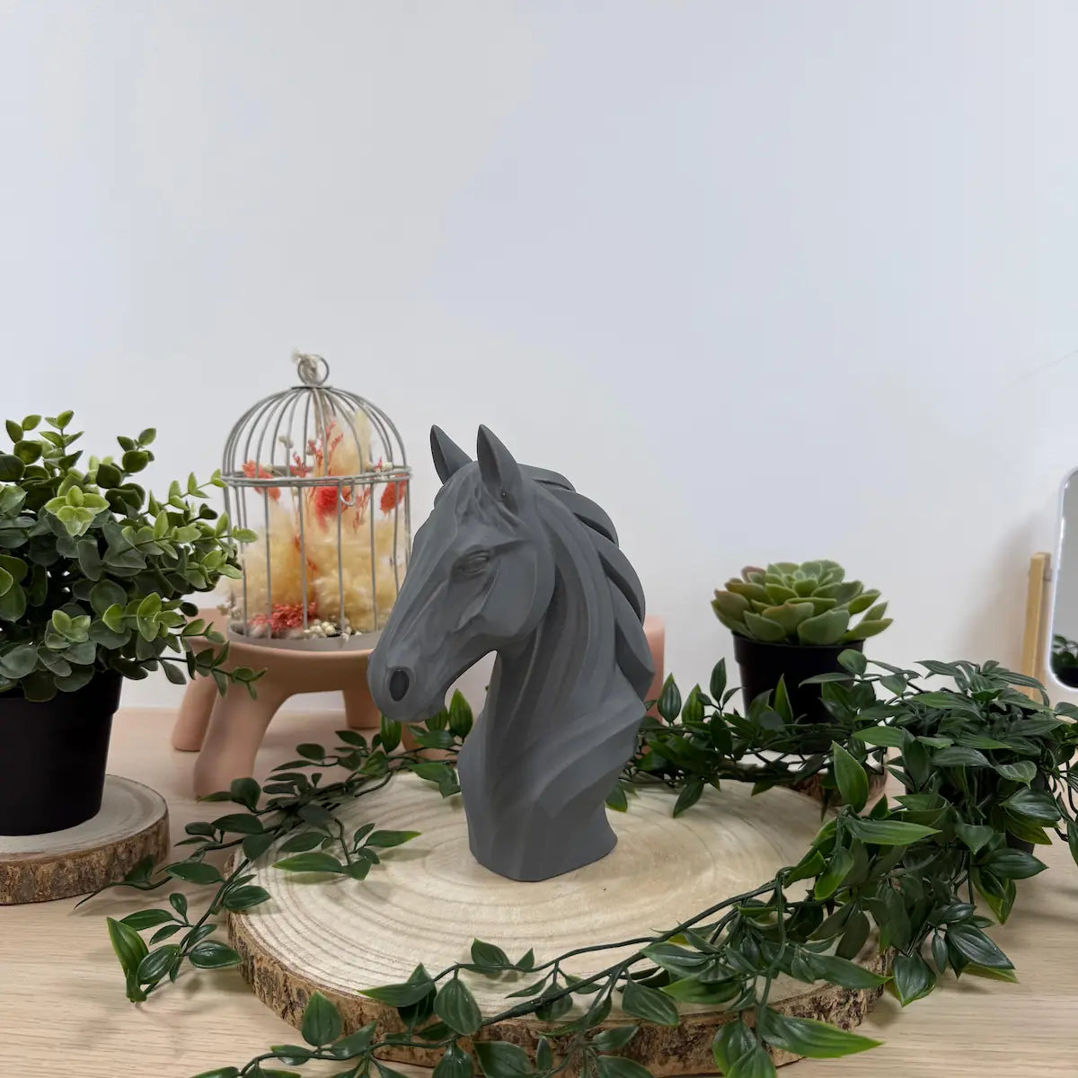 Tête de cheval imprimée en 3D | Figurine 3D - POMM Créations