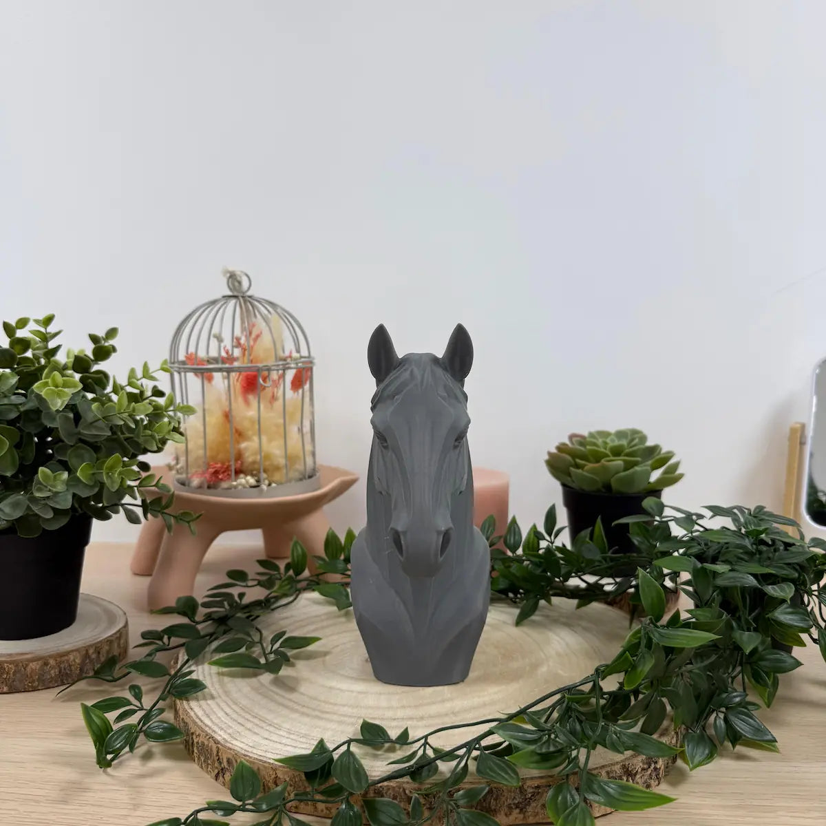 Tête de cheval imprimée en 3D | Figurine 3D - POMM Créations