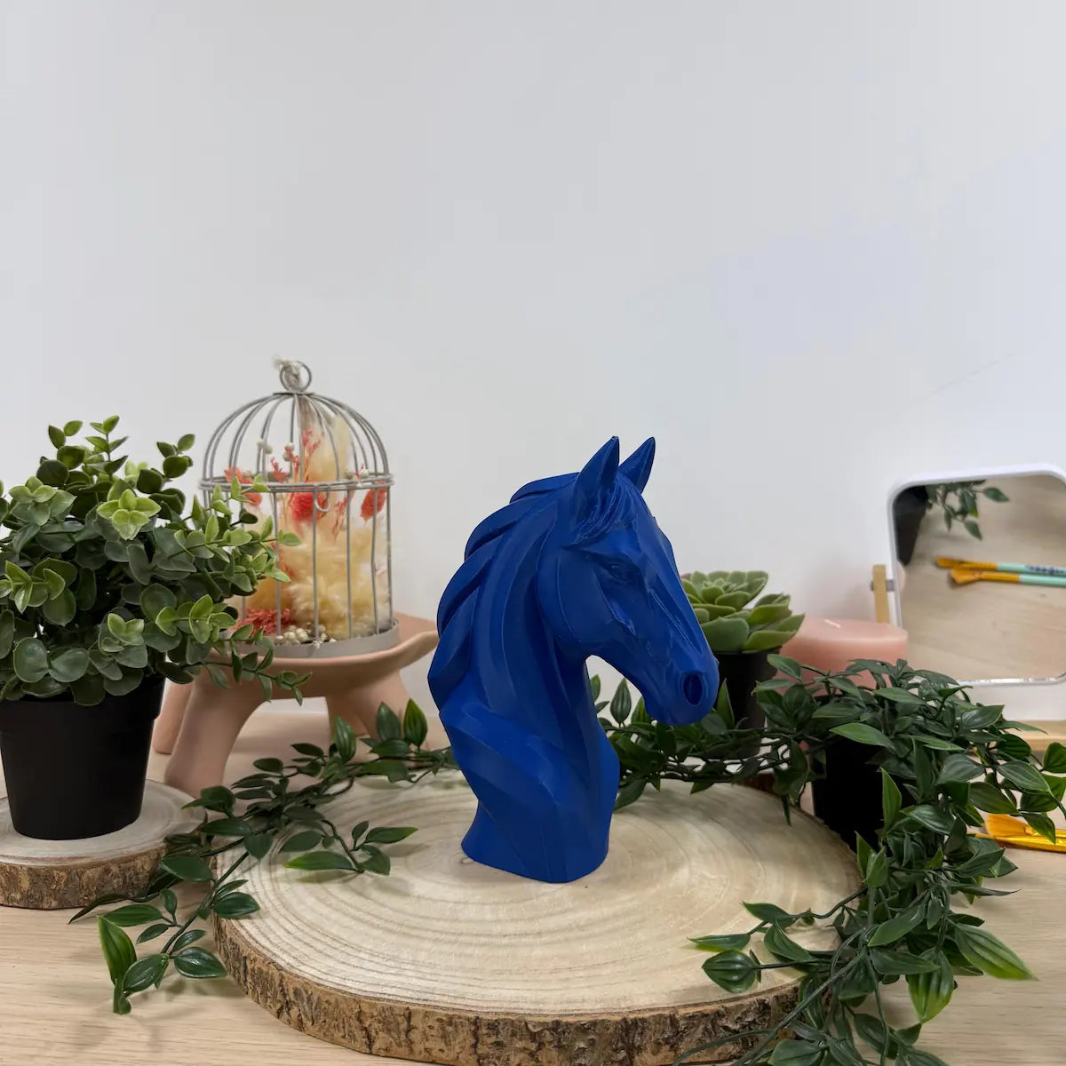 Tête de cheval imprimée en 3D | Figurine 3D - POMM Créations