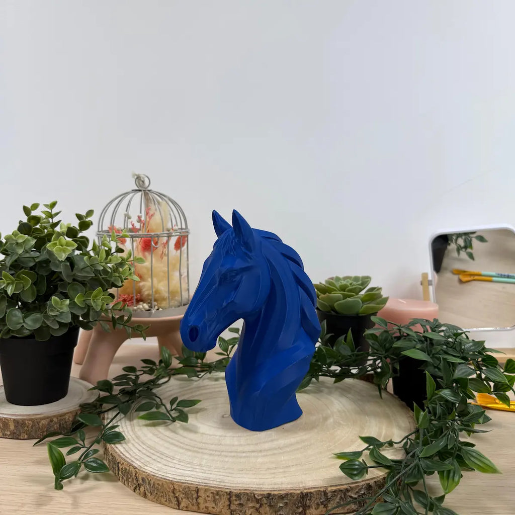 Tête de cheval imprimée en 3D | Figurine 3D - POMM Créations