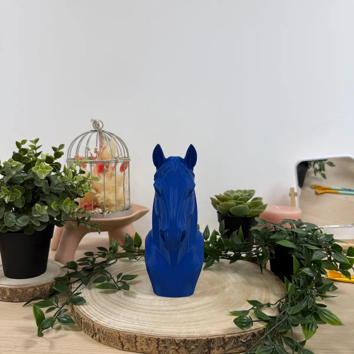 Tête de cheval imprimée en 3D | Figurine 3D - POMM Créations