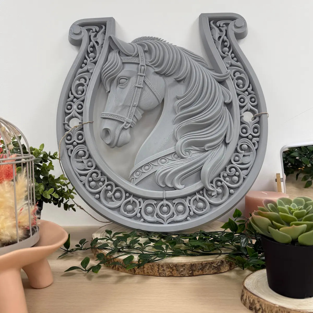 Cheval Dans Fer imprimé en 3D | Figurine 3D - POMM Créations