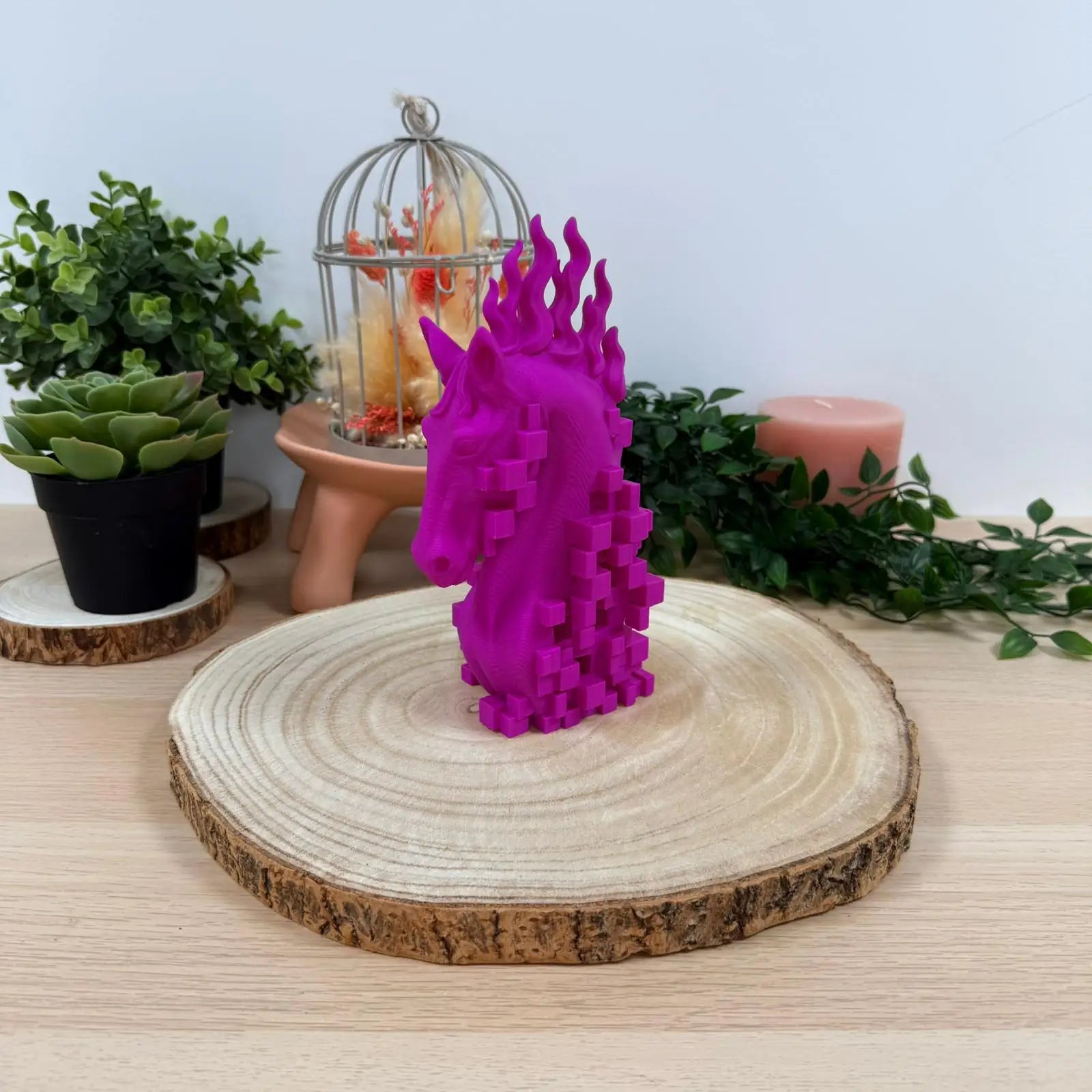 Cheval Pixel imprimé en 3D | Figurine 3D - POMM Créations