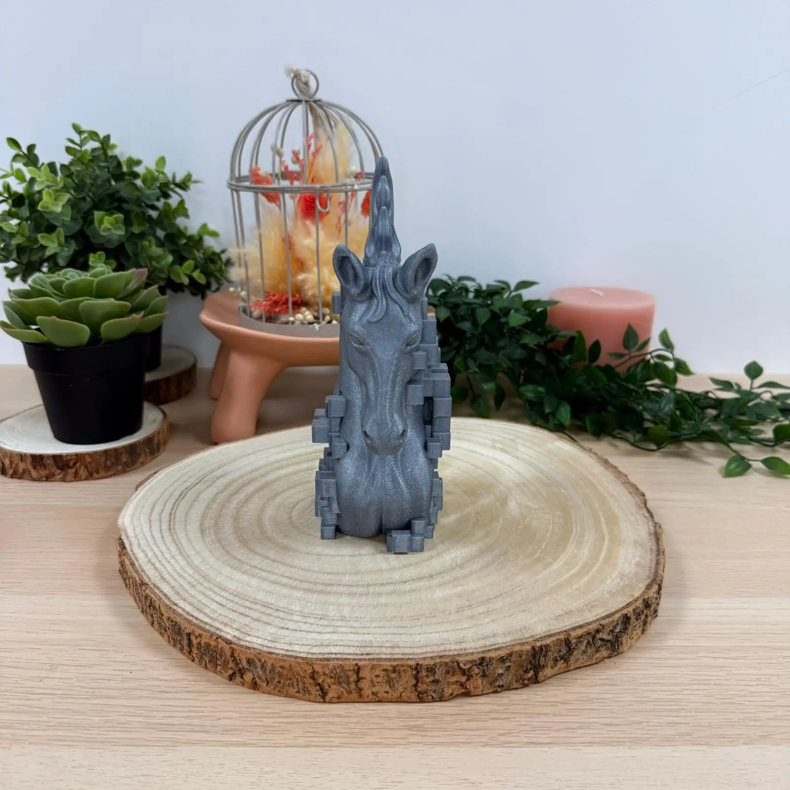 Cheval Pixel imprimé en 3D | Figurine 3D - POMM Créations