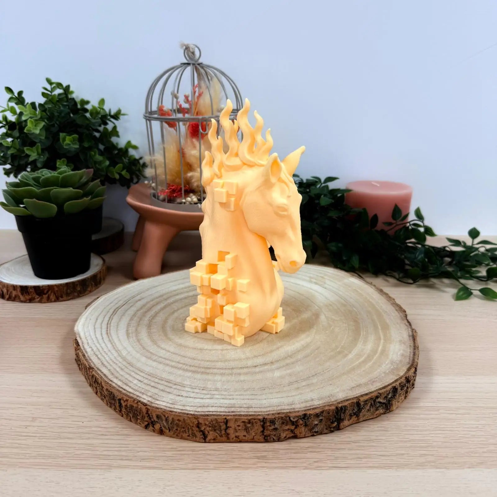 Cheval Pixel imprimé en 3D | Figurine 3D - POMM Créations