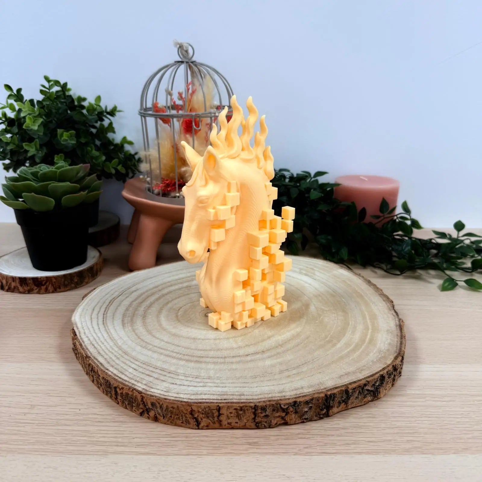 Cheval Pixel imprimé en 3D | Figurine 3D - POMM Créations
