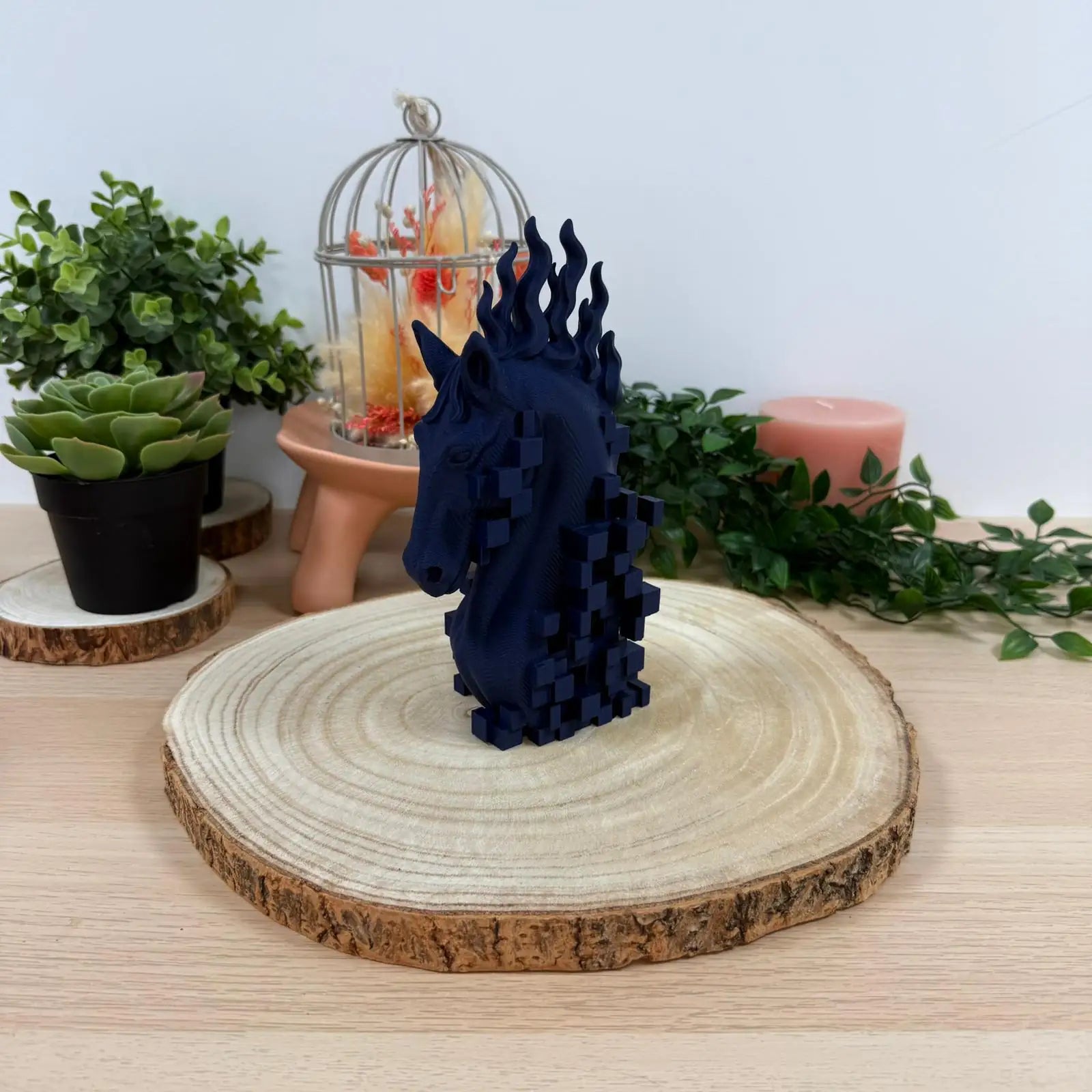 Cheval Pixel imprimé en 3D | Figurine 3D - POMM Créations