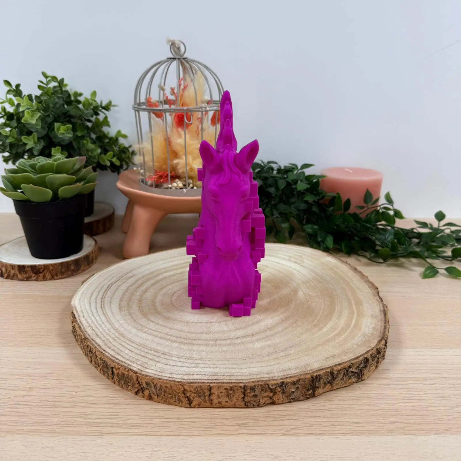 Cheval Pixel imprimé en 3D | Figurine 3D - POMM Créations
