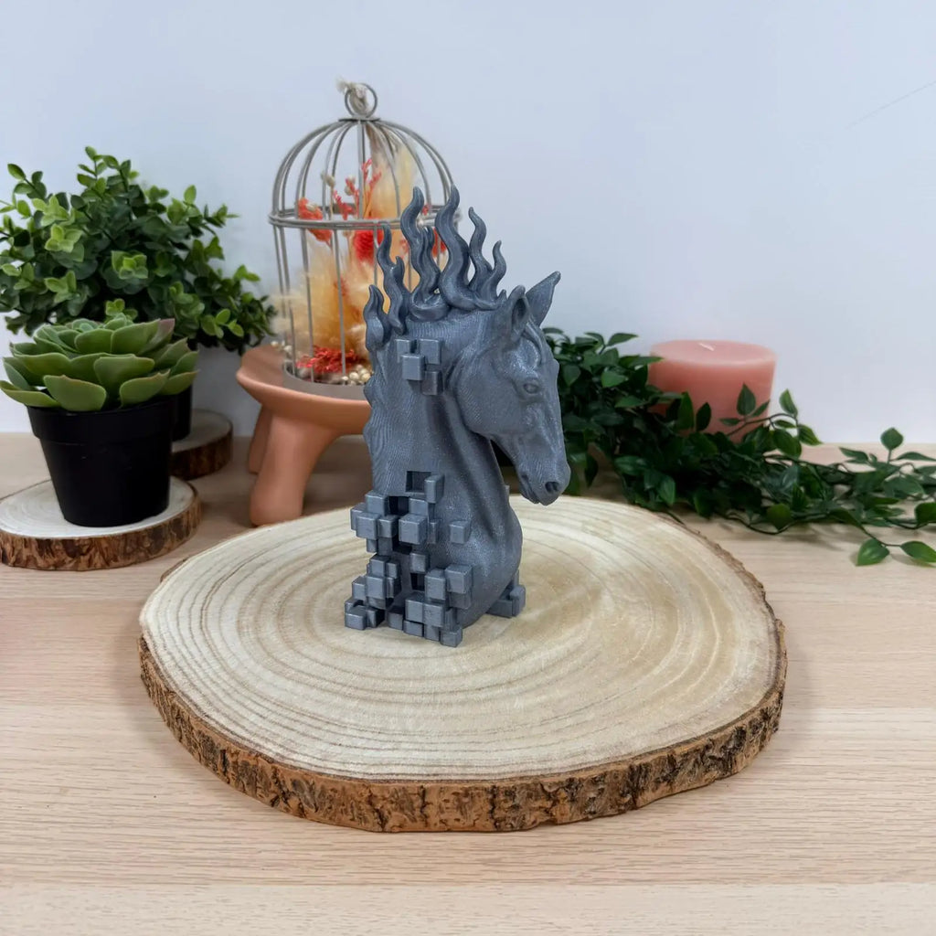 Cheval Pixel imprimé en 3D | Figurine 3D - POMM Créations
