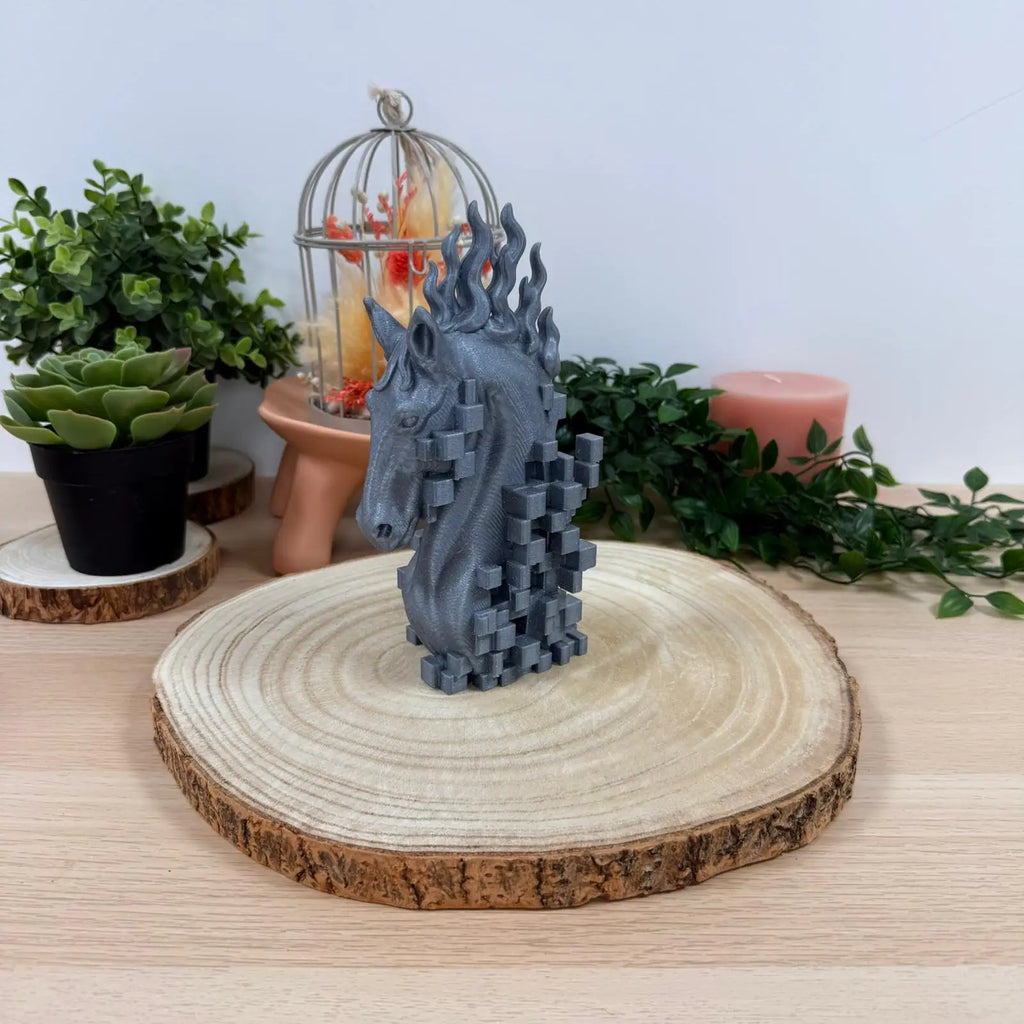 Cheval Pixel imprimé en 3D | Figurine 3D - POMM Créations