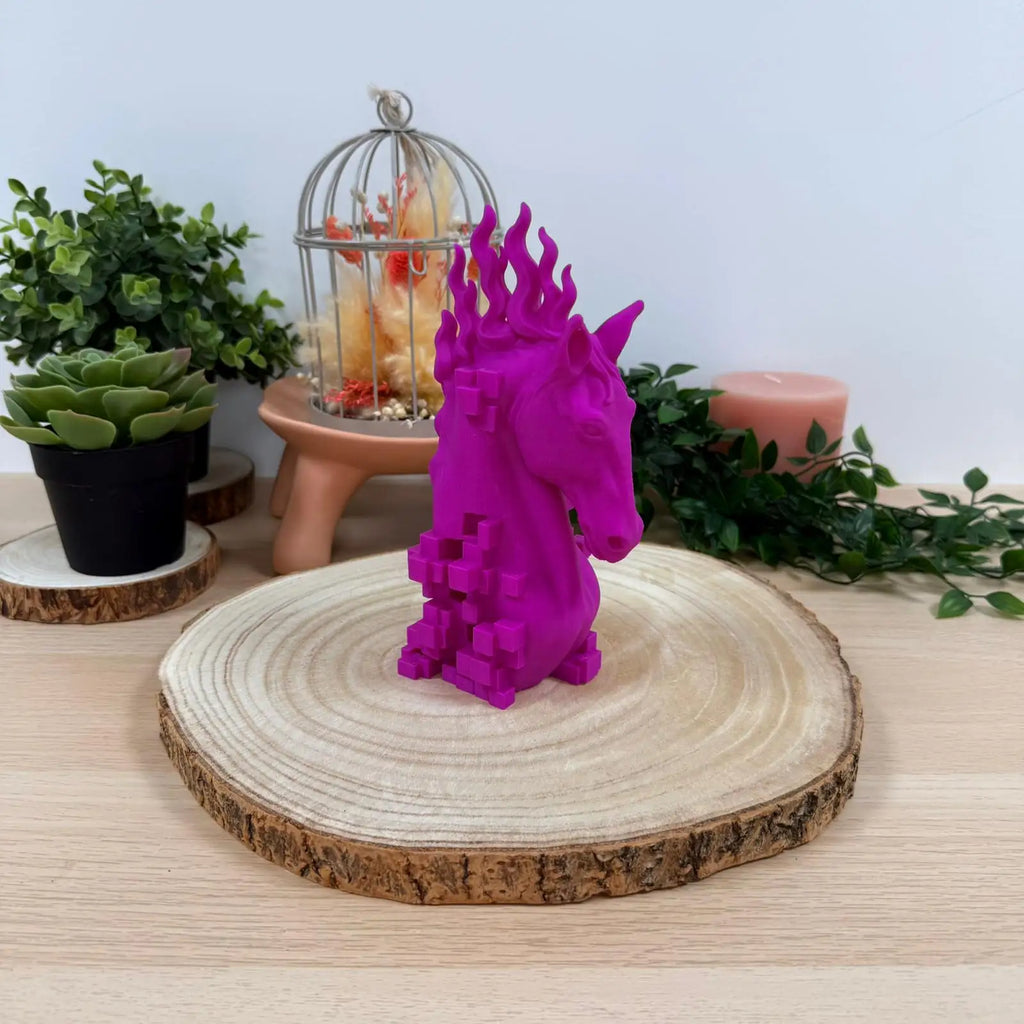 Cheval Pixel imprimé en 3D | Figurine 3D - POMM Créations