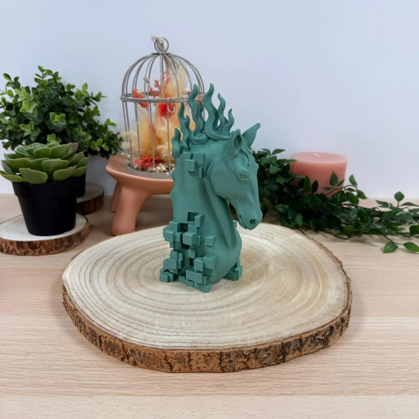 Cheval Pixel imprimé en 3D | Figurine 3D - POMM Créations