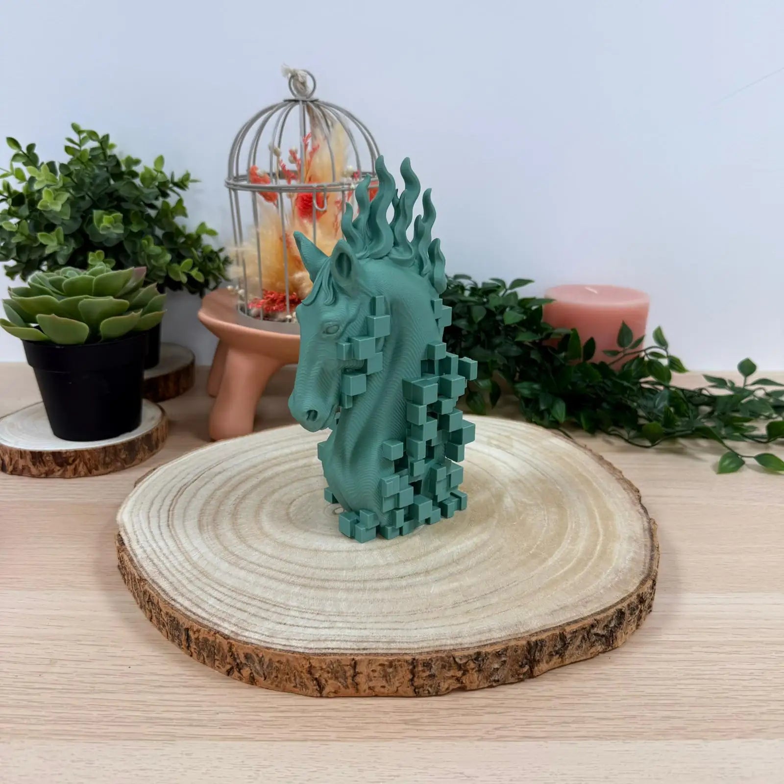 Cheval Pixel imprimé en 3D | Figurine 3D - POMM Créations