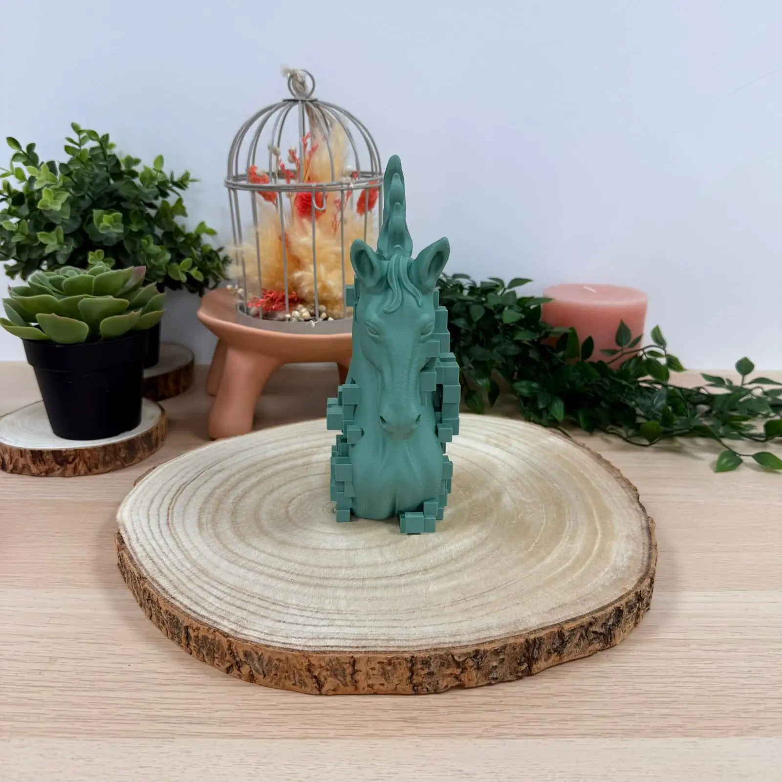 Cheval Pixel imprimé en 3D | Figurine 3D - POMM Créations