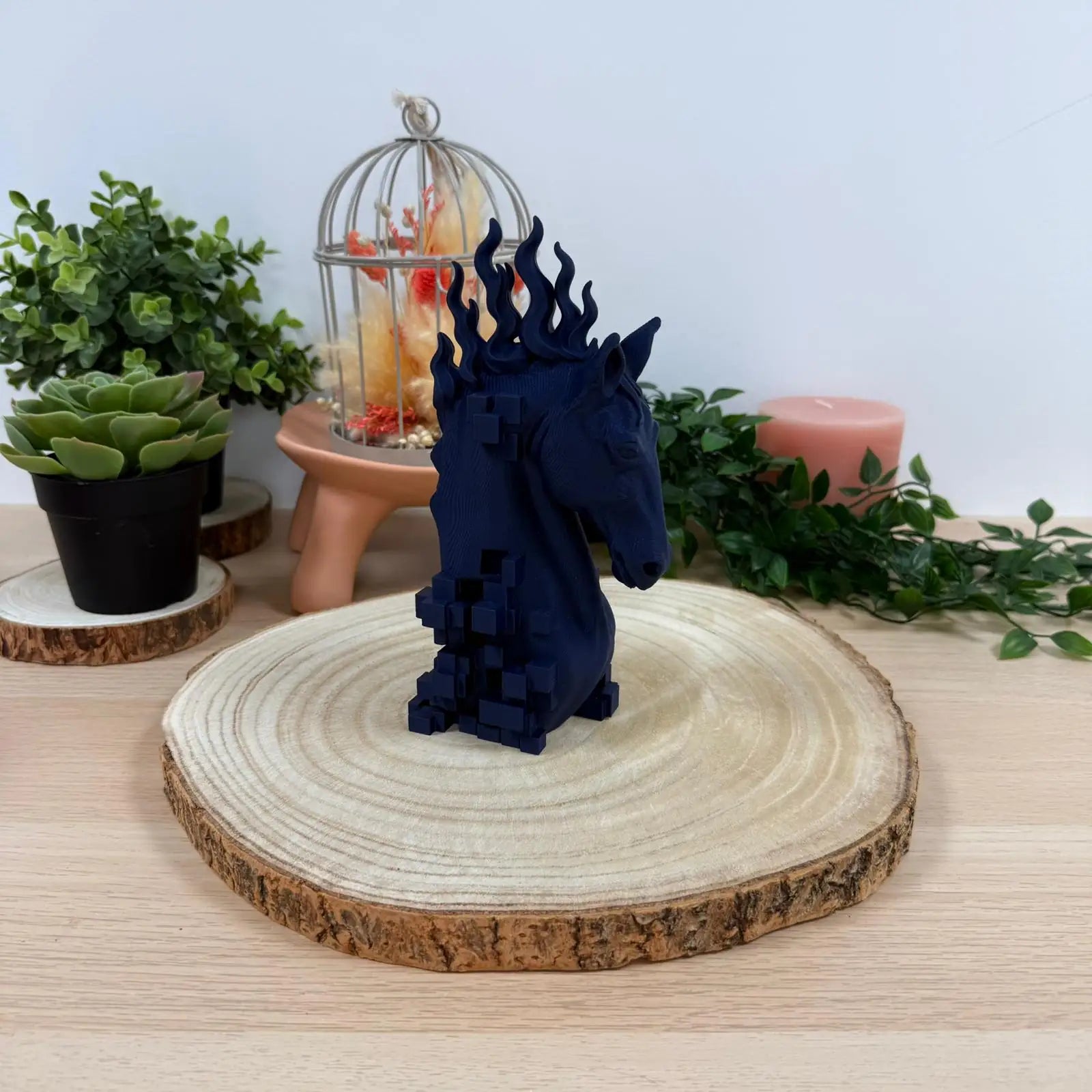Cheval Pixel imprimé en 3D | Figurine 3D - POMM Créations
