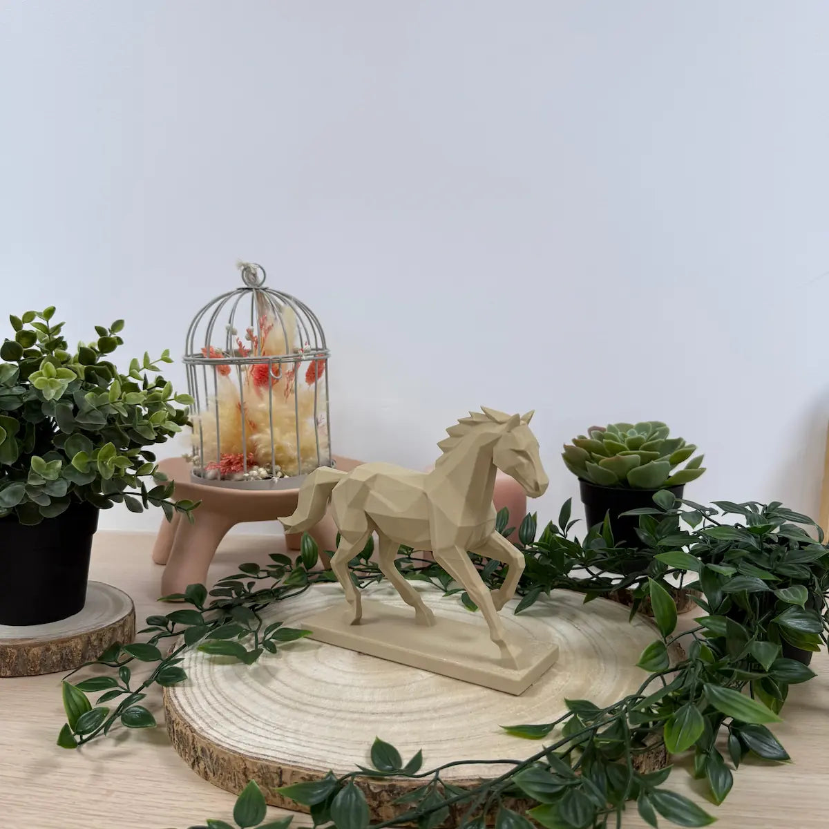 Cheval Trot Origami imprimé en 3D | Figurine 3D - POMM Créations