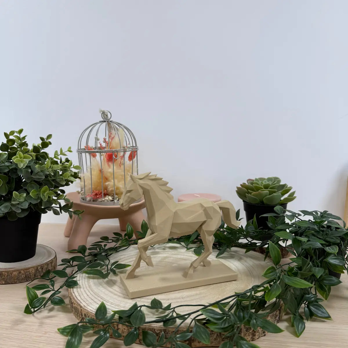 Cheval Trot Origami imprimé en 3D | Figurine 3D - POMM Créations