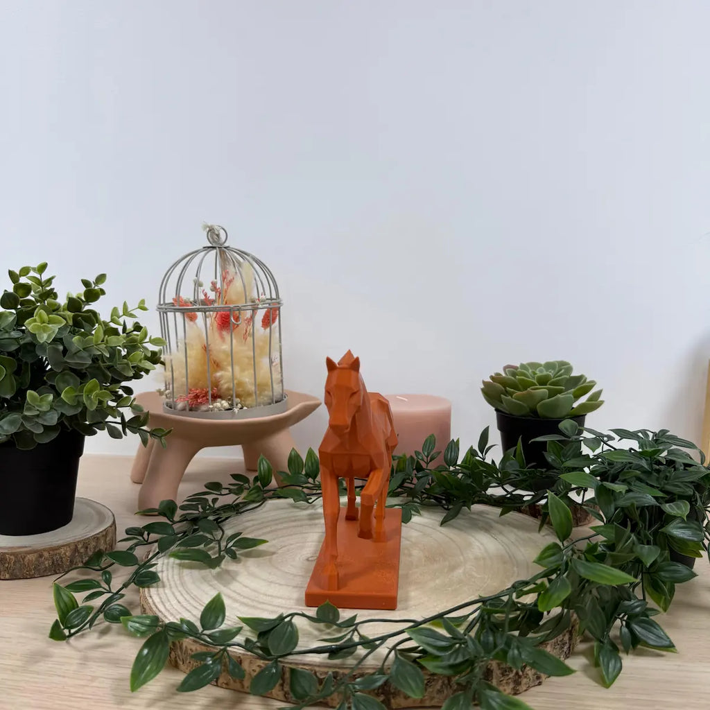Cheval Trot Origami imprimé en 3D | Figurine 3D - POMM Créations