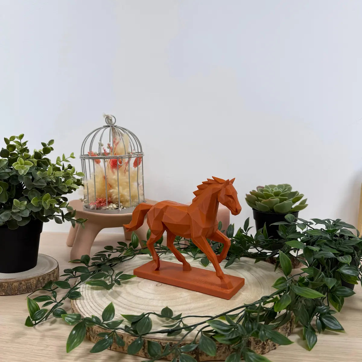Cheval Trot Origami imprimé en 3D | Figurine 3D - POMM Créations