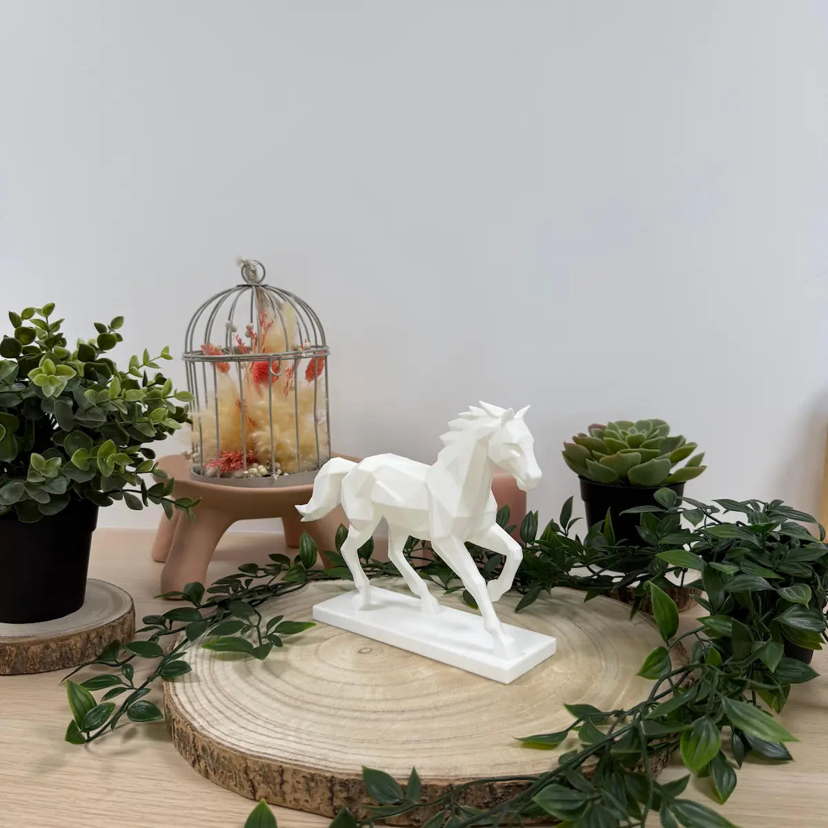 Cheval Trot Origami imprimé en 3D | Figurine 3D - POMM Créations